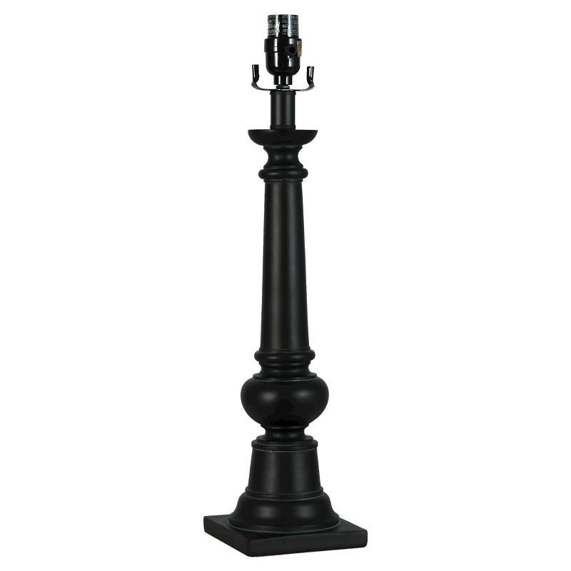 slide 1 of 1, 21"x5.25" Column Large Lamp Base Black - Threshold™: Polyresin, UL Listed, Fits Large Shades, 1 ct