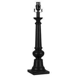 21"x5.25" Column Large Lamp Base Black - Threshold™: Polyresin, UL Listed, Fits Large Shades