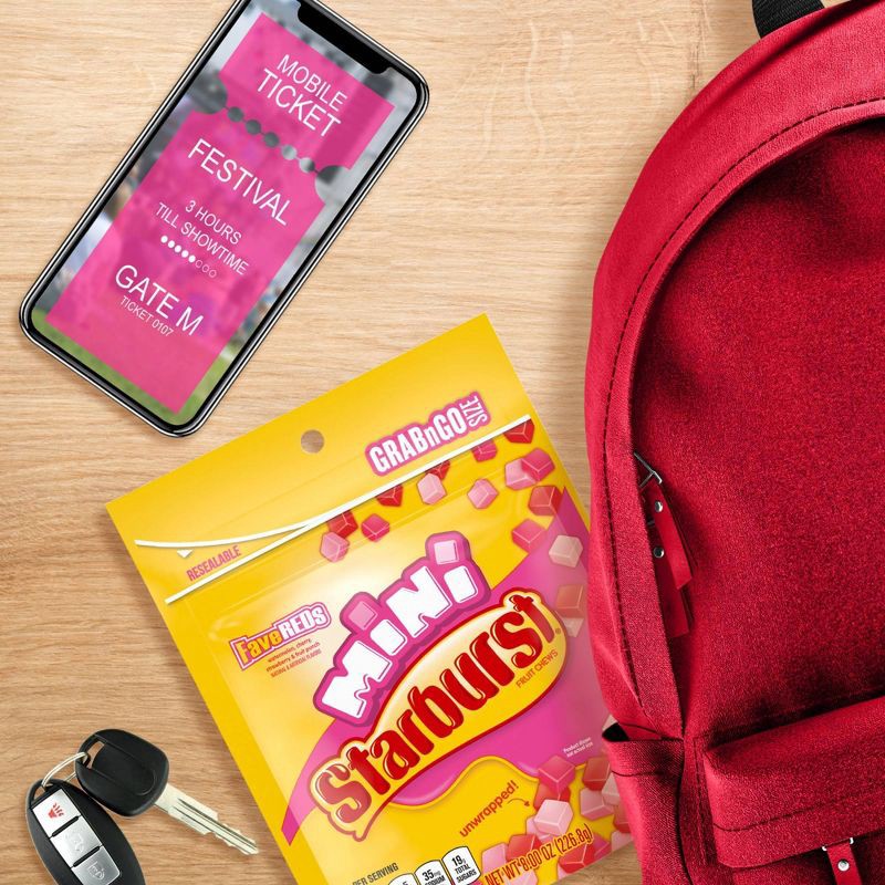 slide 5 of 8, Starburst Minis FaveREDs Fruit Chews Candy - 8oz, 8 oz