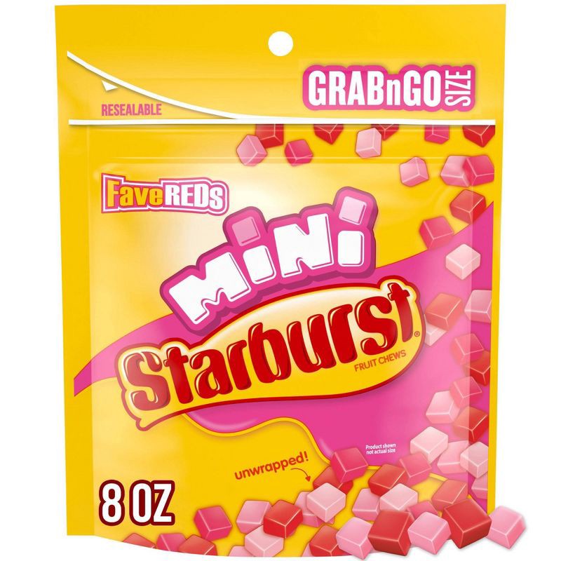 slide 1 of 8, Starburst Minis FaveREDs Fruit Chews Candy - 8oz, 8 oz