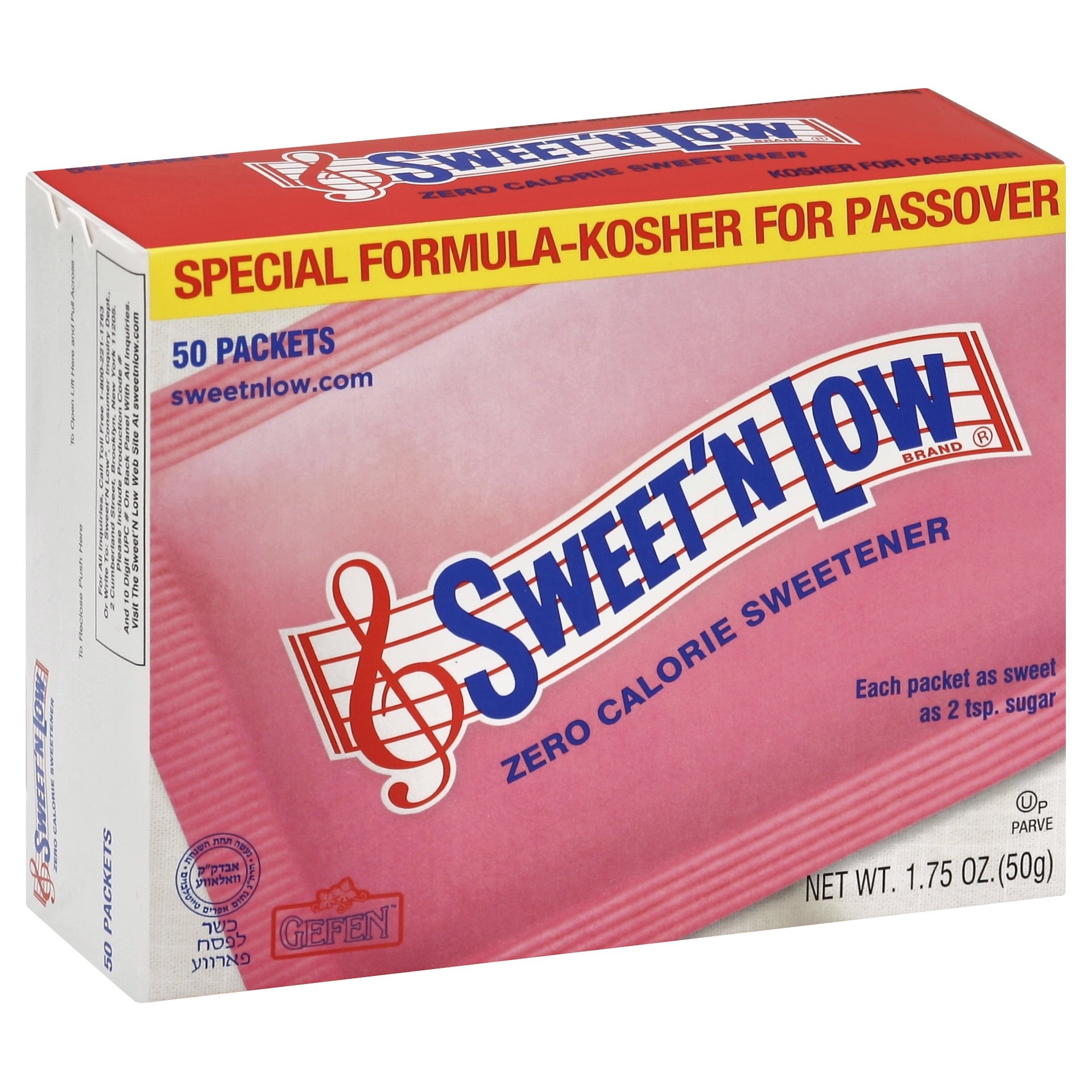 slide 1 of 1, Sweet'N Low Sweetener Kosher, 50 ct