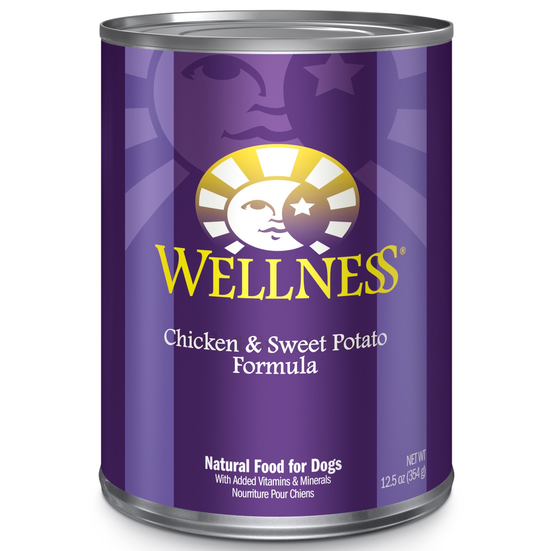 slide 1 of 1, Wellness Natural Food For Dogs - Chicken & Sweet Potato Formula, 12.5 oz