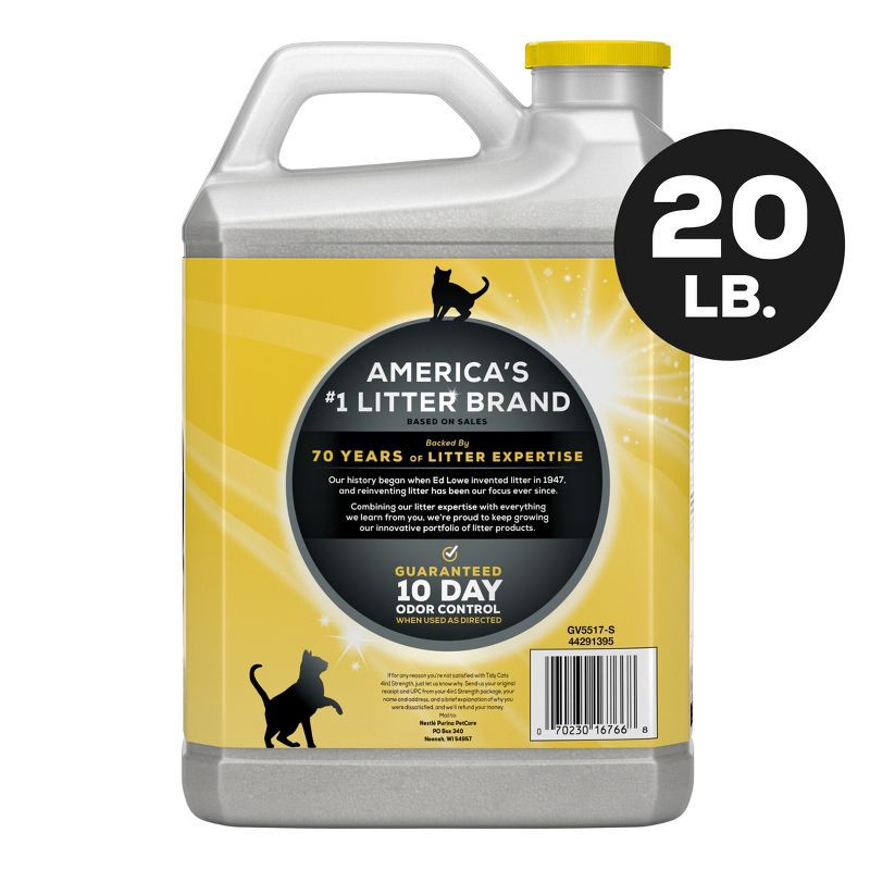 slide 7 of 10, Purina Tidy Cats 4-in-1 Strength Clumping and Low Dust Cat Litter and Deodorizers for Litter Box Odor Control - 20lbs, 20 lb