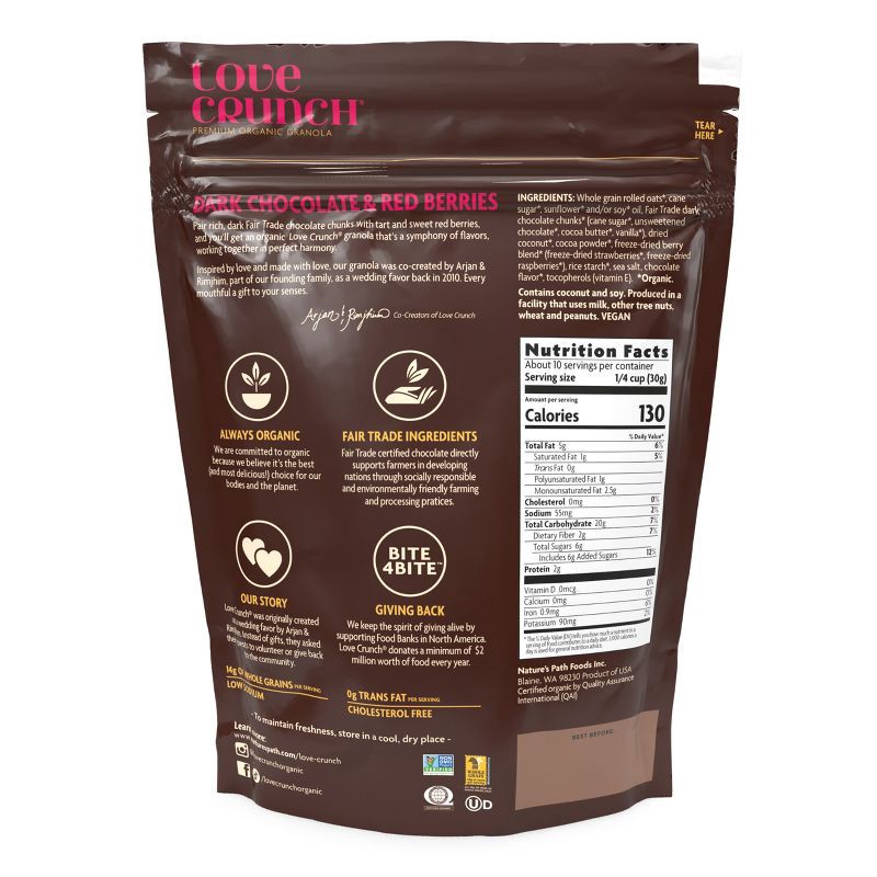 slide 2 of 7, Nature's Path Love Crunch Dark Chocolate and Red Berries Granola - 11.5oz, 11.5 oz