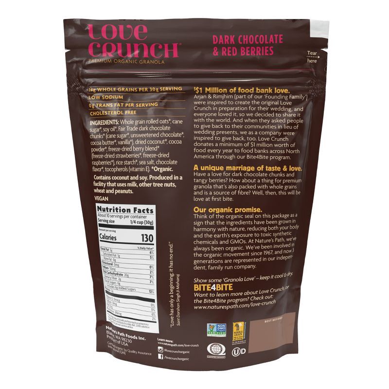 slide 2 of 5, Nature's Path Love Crunch Dark Chocolate and Red Berries Granola - 11.5oz, 11.5 oz