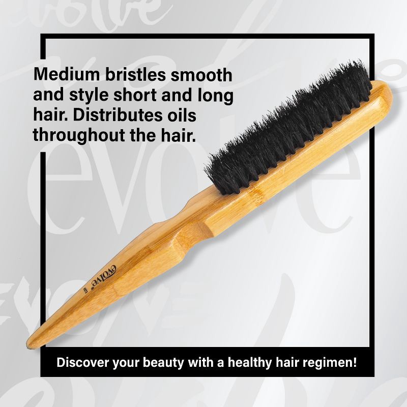 slide 5 of 5, Evolve Products Edge Bamboo Hair Brush, 1 ct