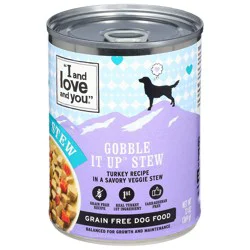 I and Love and You Grain Free Gobble It Up Stew Dog Food 13 oz