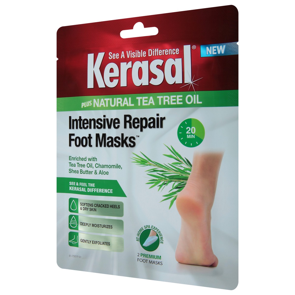 slide 2 of 9, Kerasal Intensive Repair Foot Masks 2 ea, 2 ct