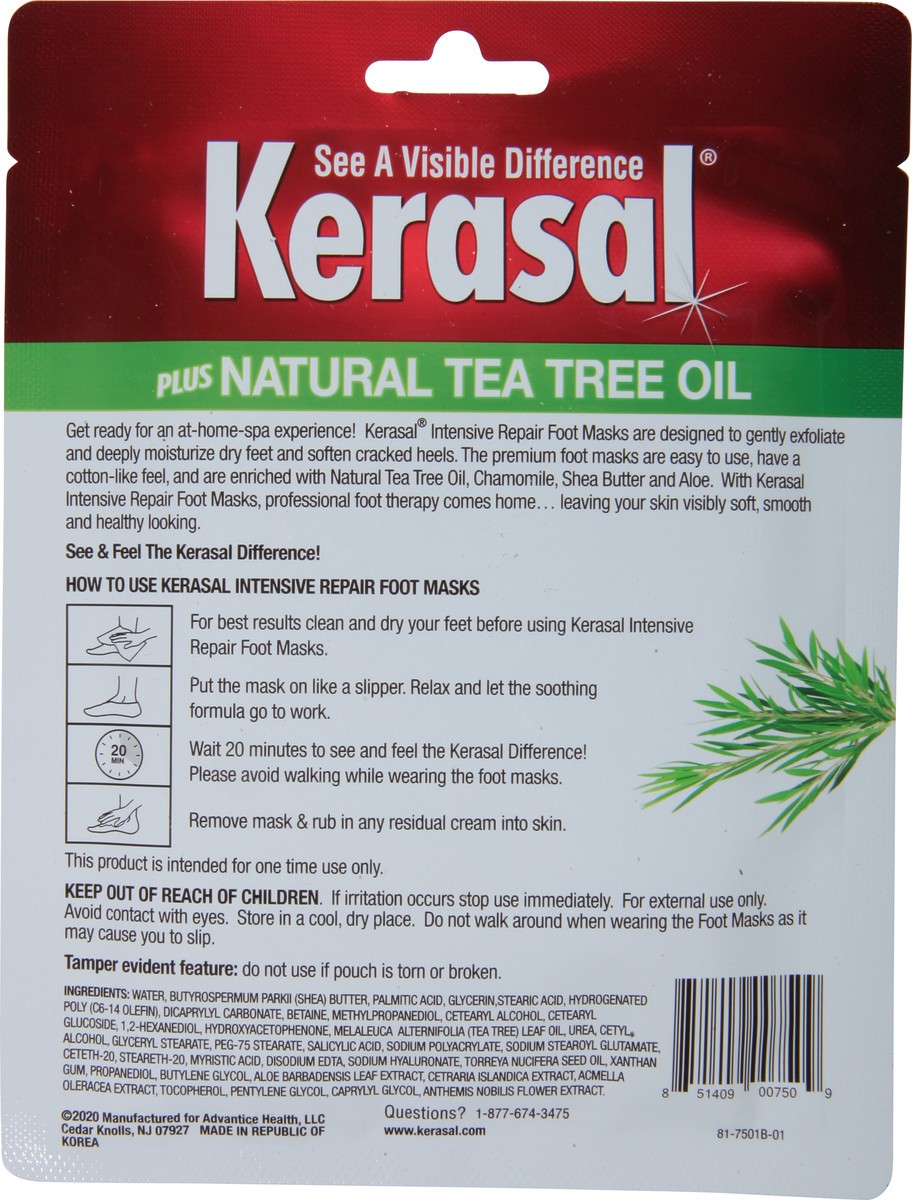 slide 7 of 9, Kerasal Intensive Repair Foot Masks 2 ea, 2 ct