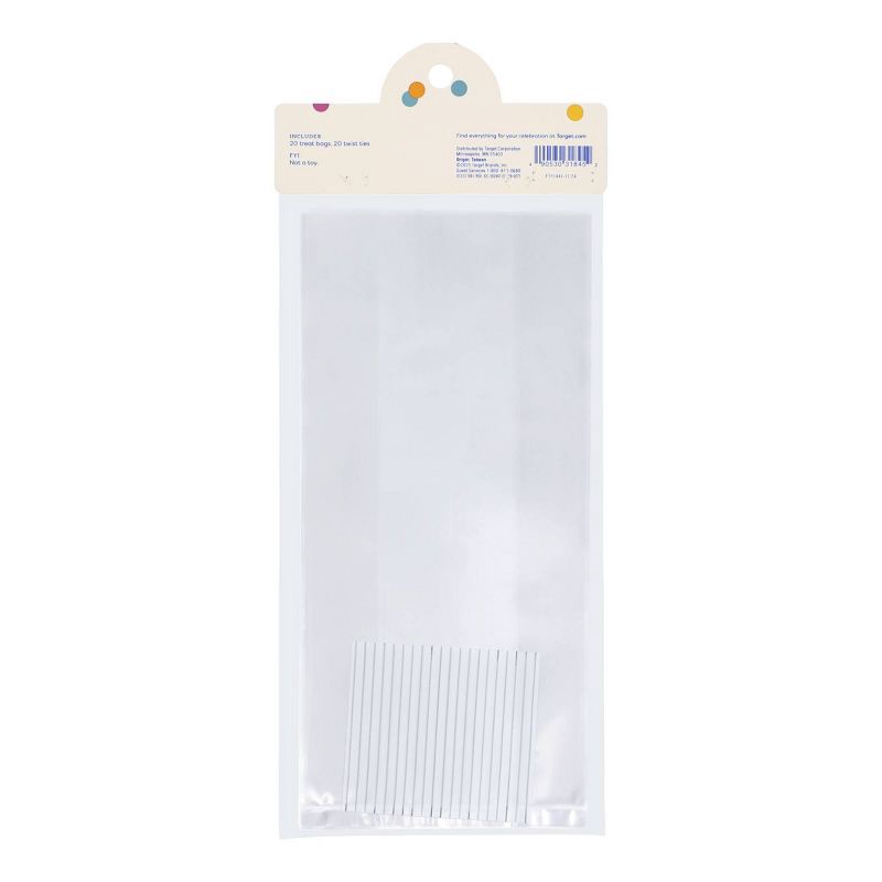 slide 3 of 3, 20ct Clear Cello Favor Bag - Spritz™, 20 ct