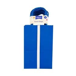 12ct Junior Tote Bags Blue - Spritz™: Party Favor & Goodie Gift Bags, Solid Paper, All Occasions, 8.375" x 5.25" x 3.25"