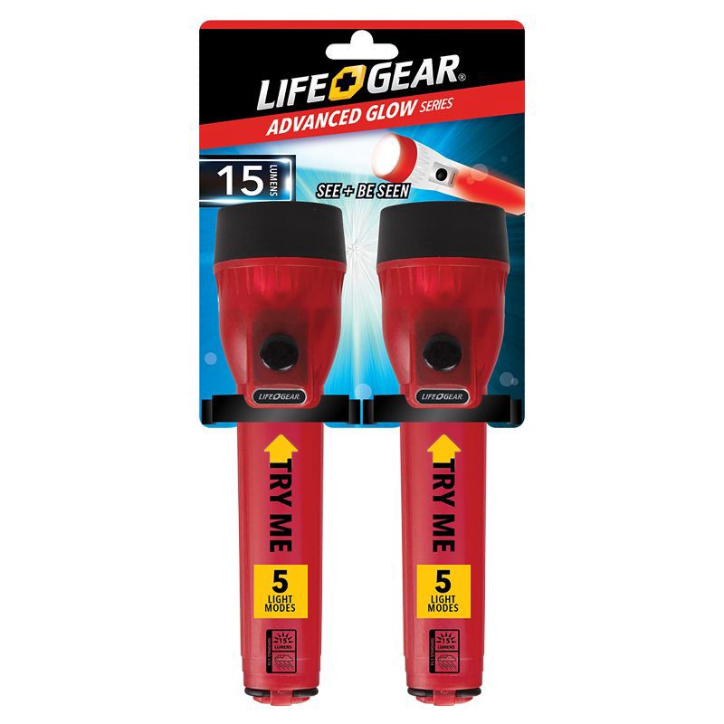 slide 3 of 6, Life+Gear Life Gear Glow Mini LED Flashlight 200hr 2pk, 2 ct