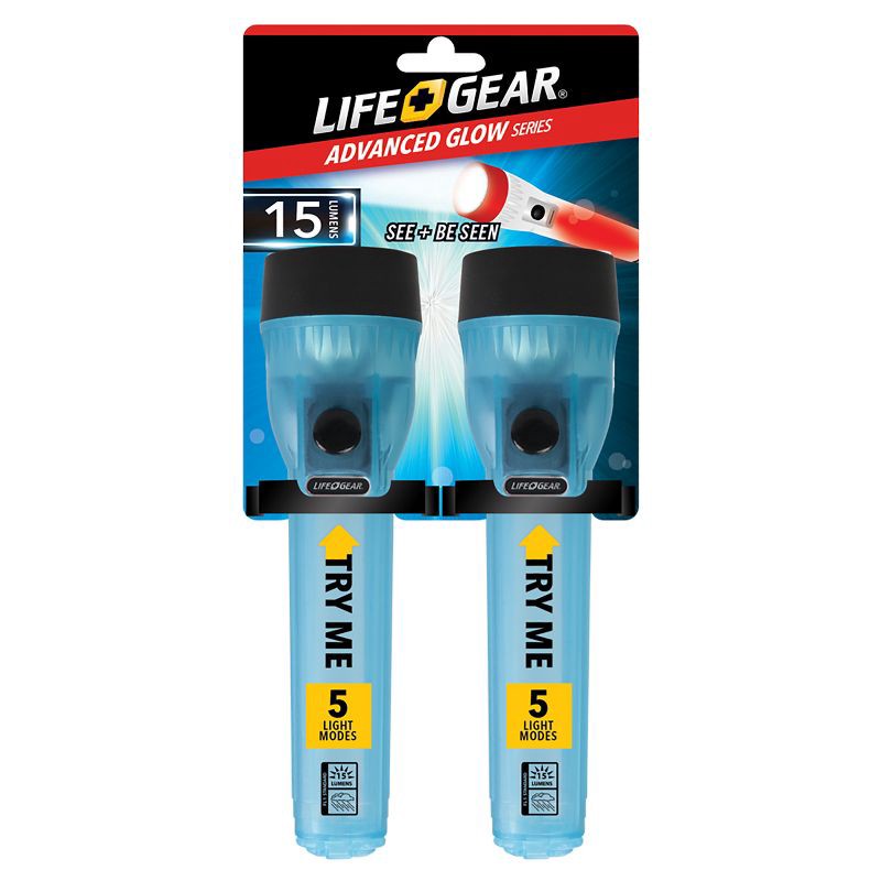 slide 1 of 6, Life+Gear Life Gear Glow Mini LED Flashlight 200hr 2pk, 2 ct