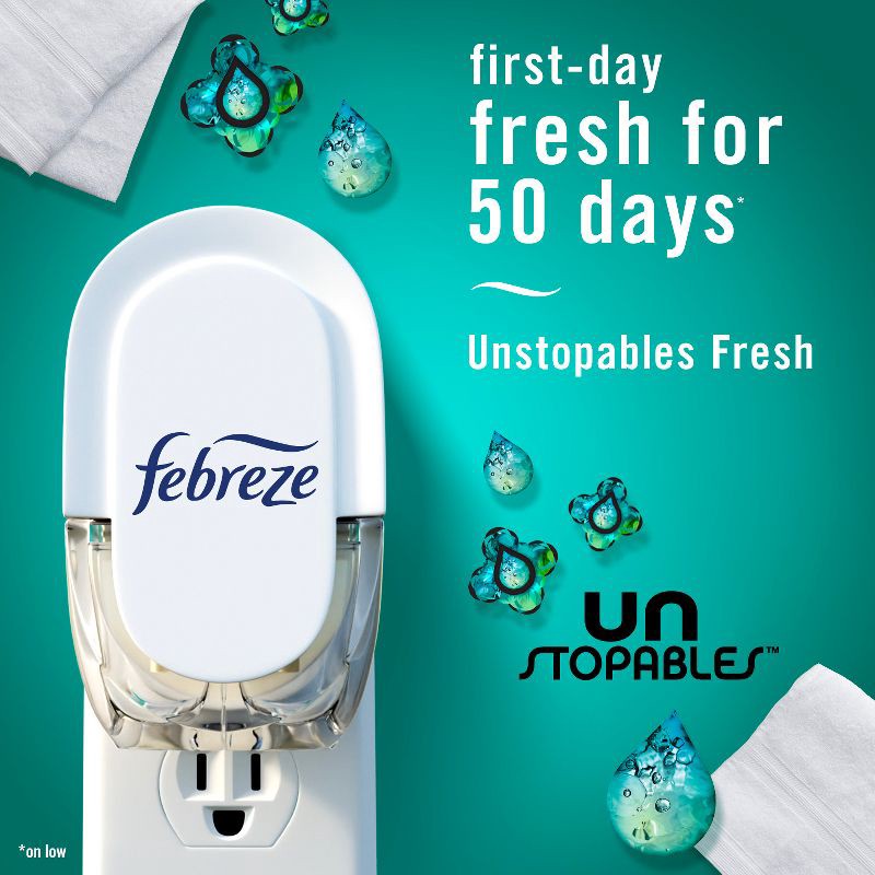 slide 3 of 14, Febreze Unstopables Plug Odor Fighting Air Freshener - Fresh - 2pk, 2 ct