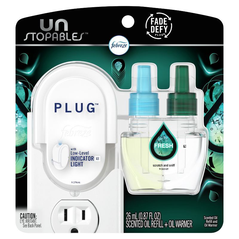 slide 1 of 14, Febreze Unstopables Plug Odor Fighting Air Freshener - Fresh - 2pk, 2 ct