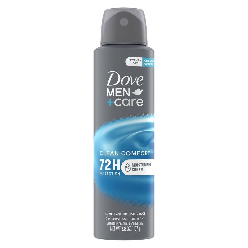 slide 2 of 10, Dove Men+Care 72-Hour Dry Spray Antiperspirant & Deodorant - Clean Comfort - 3.8oz, 3.8 oz