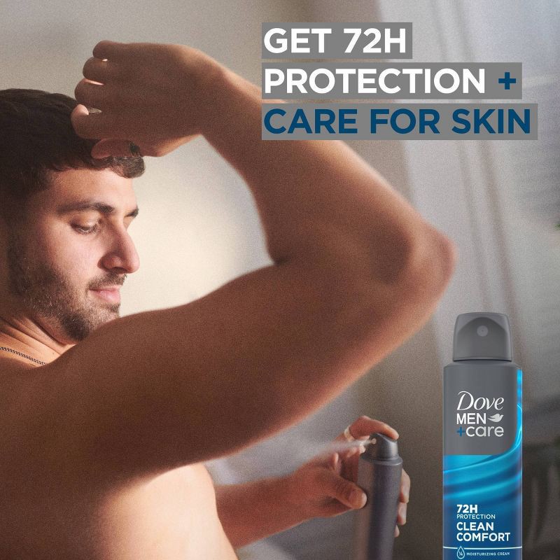 slide 5 of 6, Dove Men+Care 72-Hour Dry Spray Antiperspirant & Deodorant Clean Comfort - 3.8oz, 3.8 oz