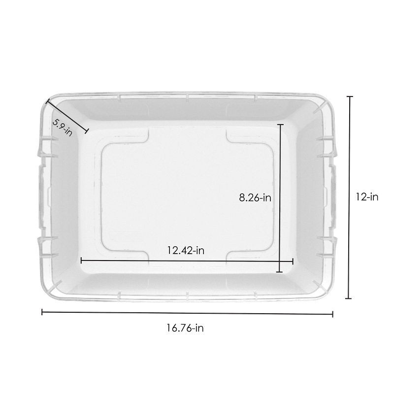 slide 6 of 11, Hefty 18qt Plastic Storage Bin with Gray HI-RISE Stackable Lid, 18 qt