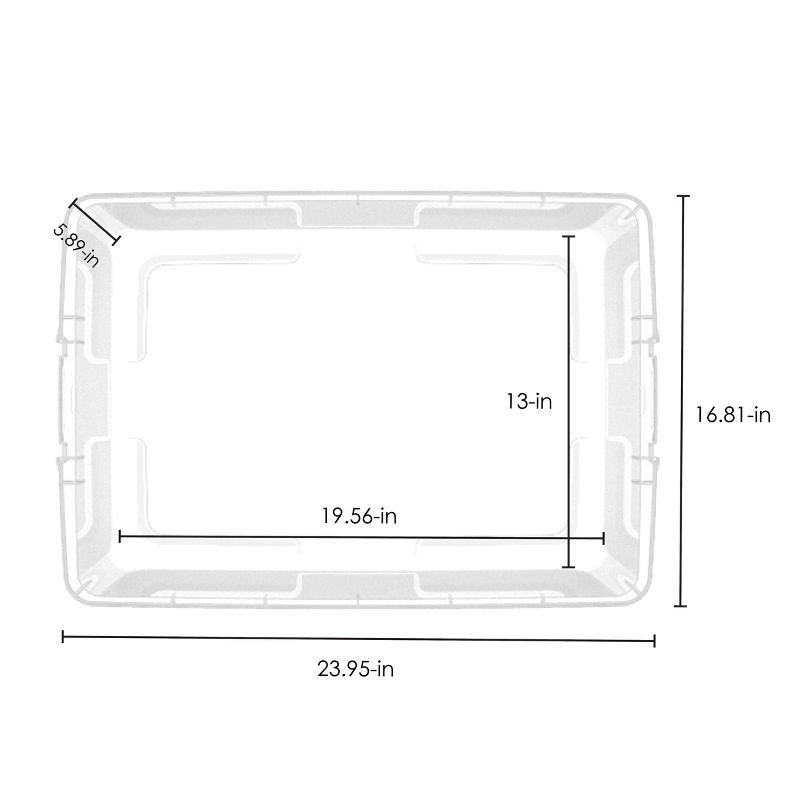 slide 10 of 11, Hefty 40qt Clear Plastic Storage Bin with Gray HI-RISE Stackable Lid, 40 qt