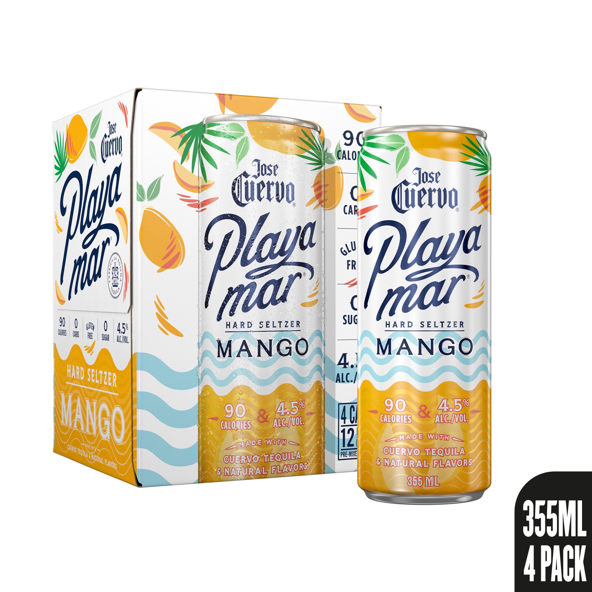 slide 10 of 10, Jose Cuervo Hard Seltzer Playa Mar Mango 4 Pk, 48 fl oz