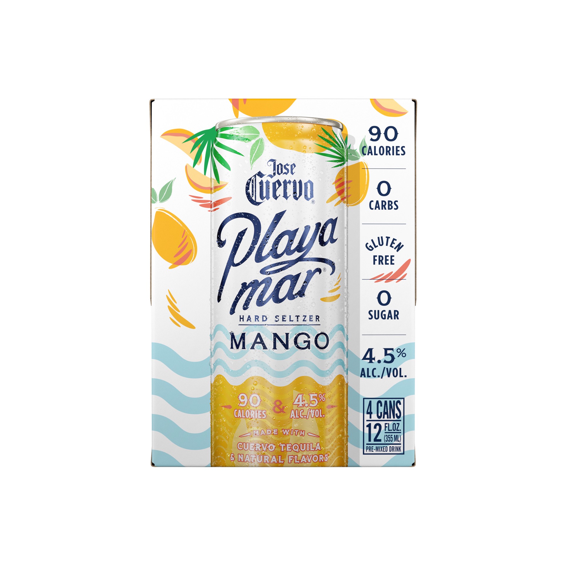 slide 6 of 10, Jose Cuervo Hard Seltzer Playa Mar Mango 4 Pk, 48 fl oz