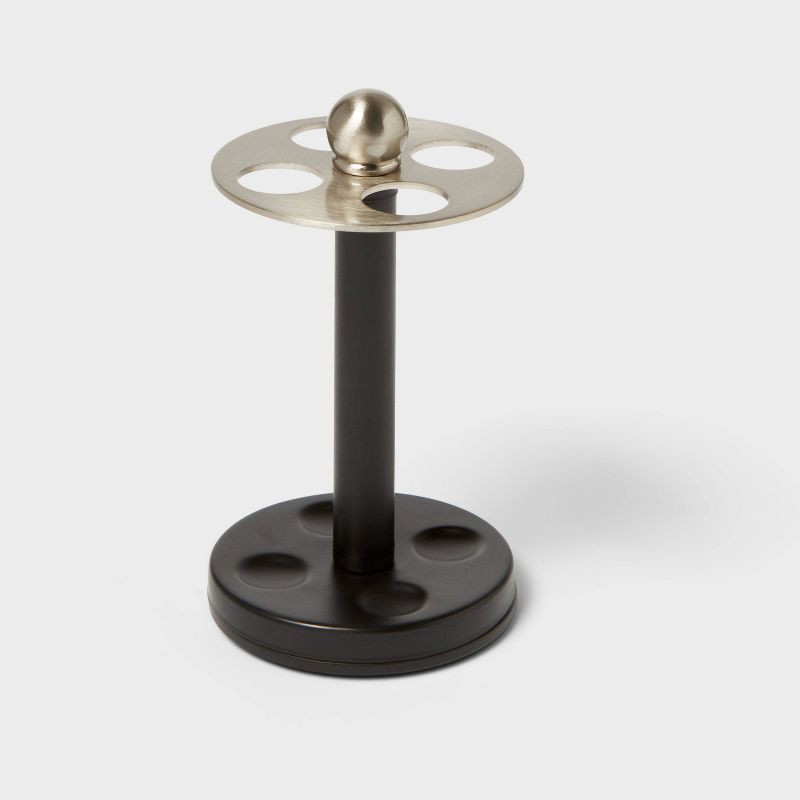 slide 3 of 4, Toothbrush Holder Black Metal - Threshold™, 1 ct