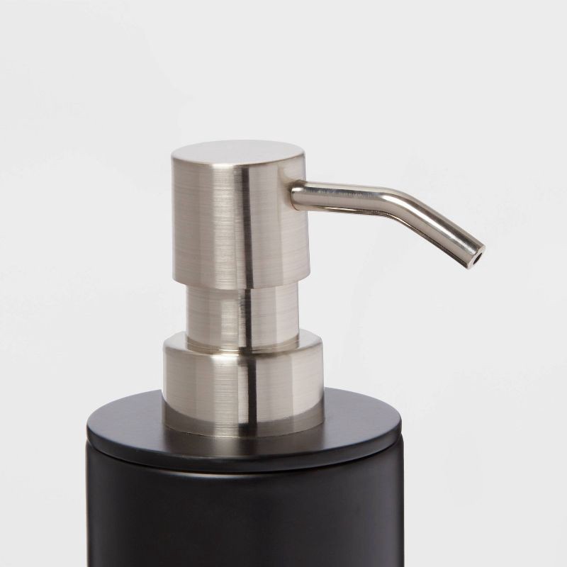 slide 4 of 4, Metal Soap Pump Black - Threshold™, 15.2 oz