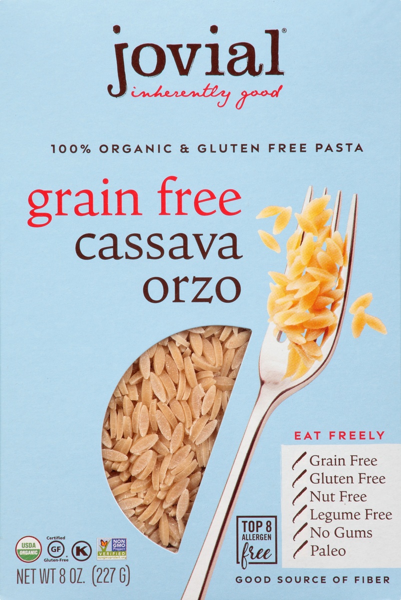 slide 9 of 10, Jovial Organic Grain Free Cassava Orzo Pasta, 8 oz