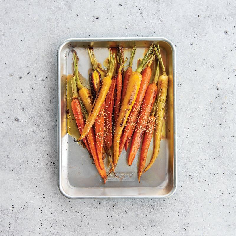slide 2 of 6, Nordic Ware Naturals Quarter Sheet Pan: Aluminum Baking Sheet, Quarter Sheet Pan, Hand Wash, Oven-Safe, 13"x9.6", 1 ct