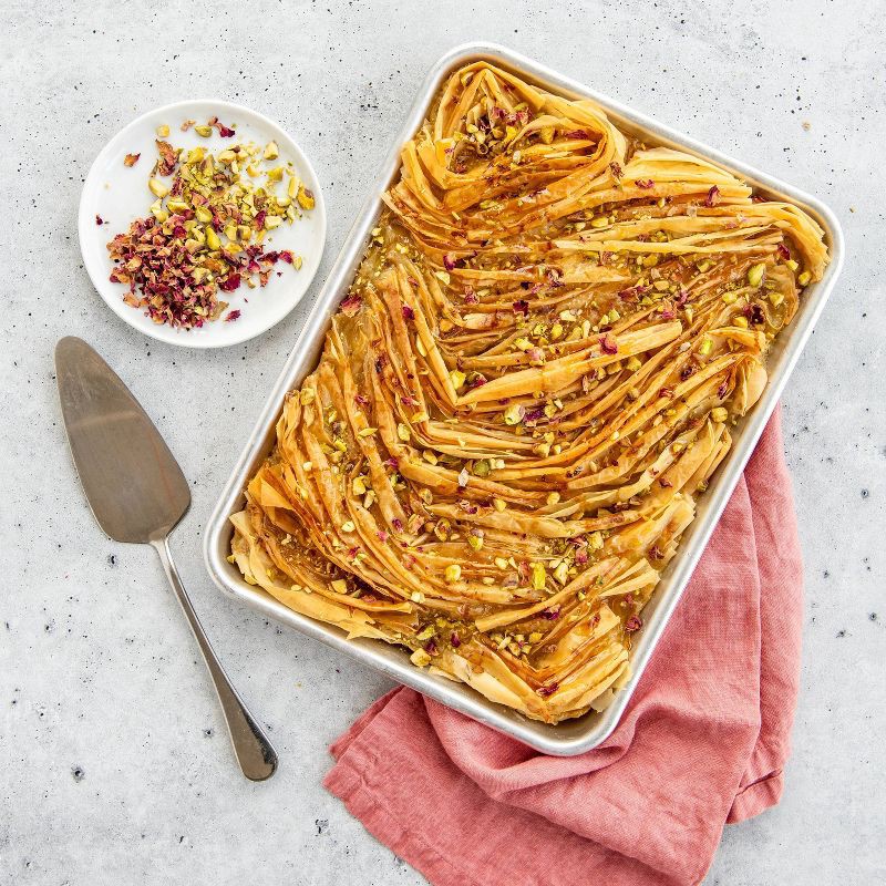 slide 6 of 6, Nordic Ware Naturals Quarter Sheet Pan: Aluminum Baking Sheet, Quarter Sheet Pan, Hand Wash, Oven-Safe, 13"x9.6", 1 ct