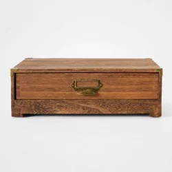 Wood Monitor Stand with Drawer - Threshold