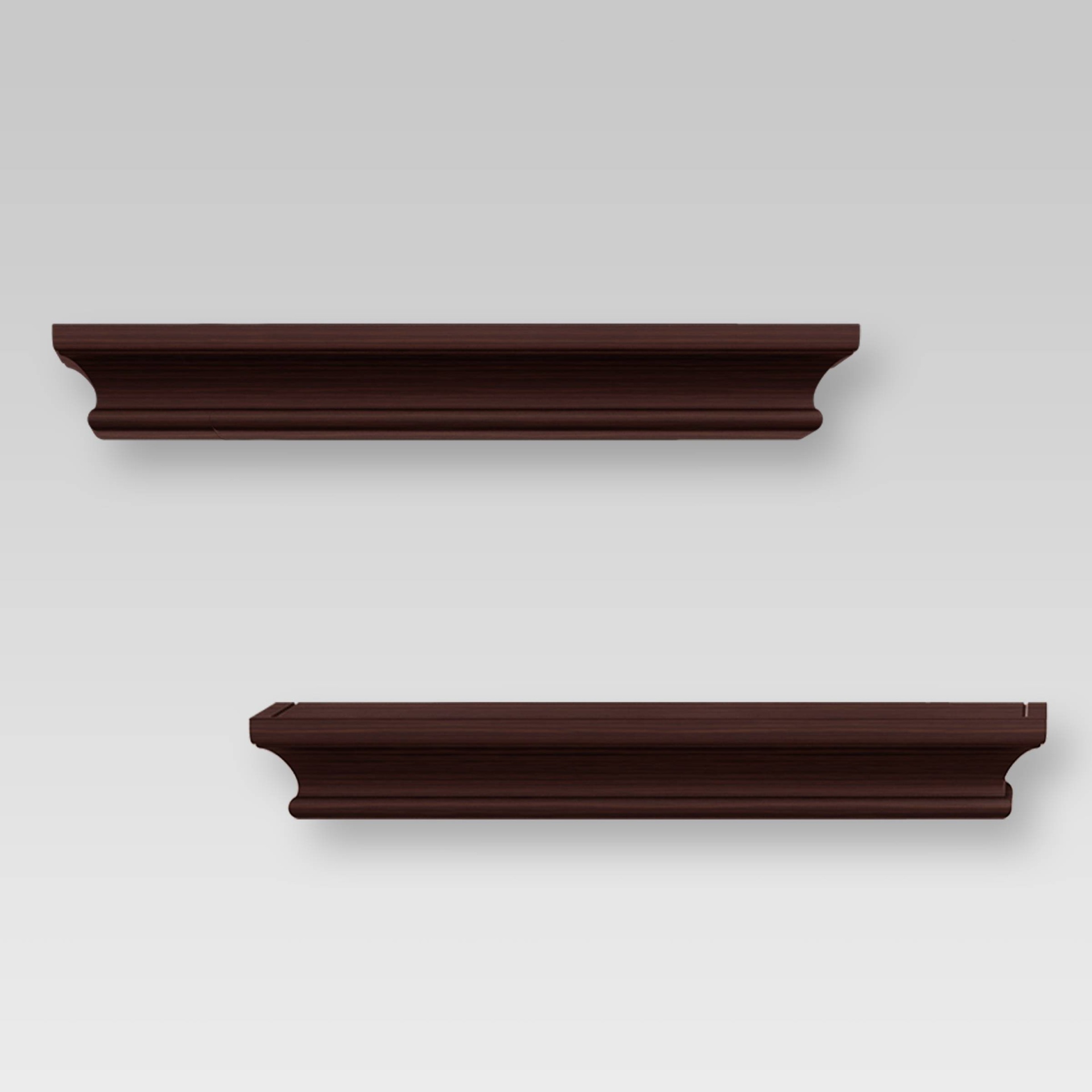 slide 1 of 1, 2pc Traditional Wall Shelf Set Brown - Threshold, 1 ct