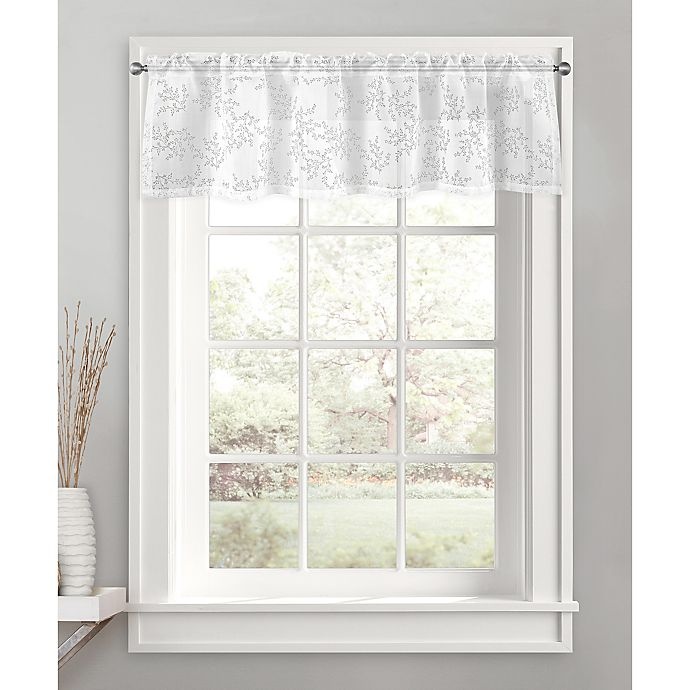 Colordrift Botanical Burnout Sheer Window Curtain Valance 1 Ct 