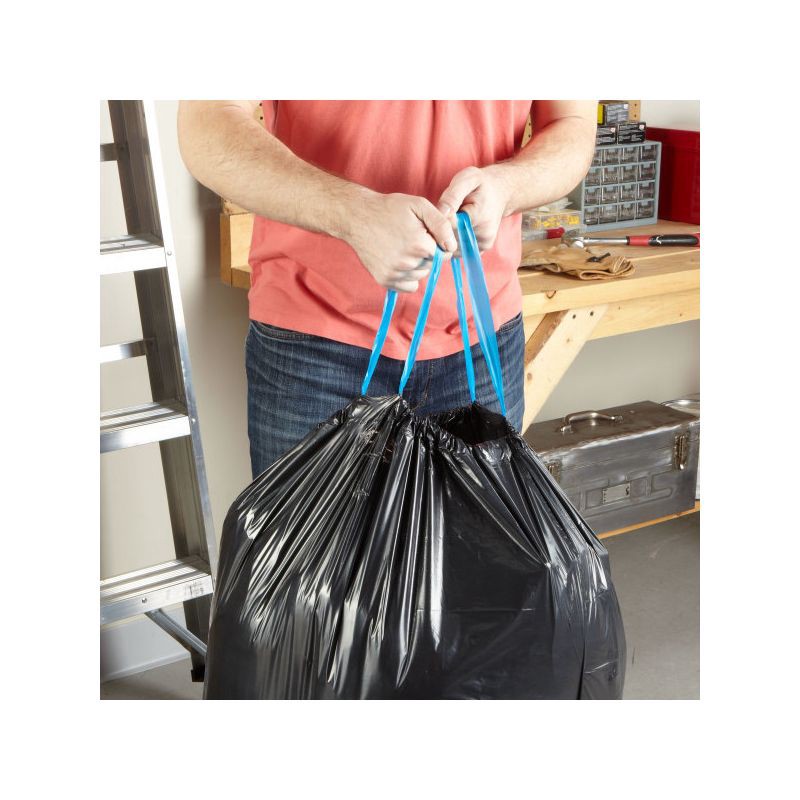 slide 3 of 6, Hefty Ultra Strong White Pine Breeze Large Drawstring Trash Bags 30 Gallon - Black - 34ct, 30 gal, 34 ct