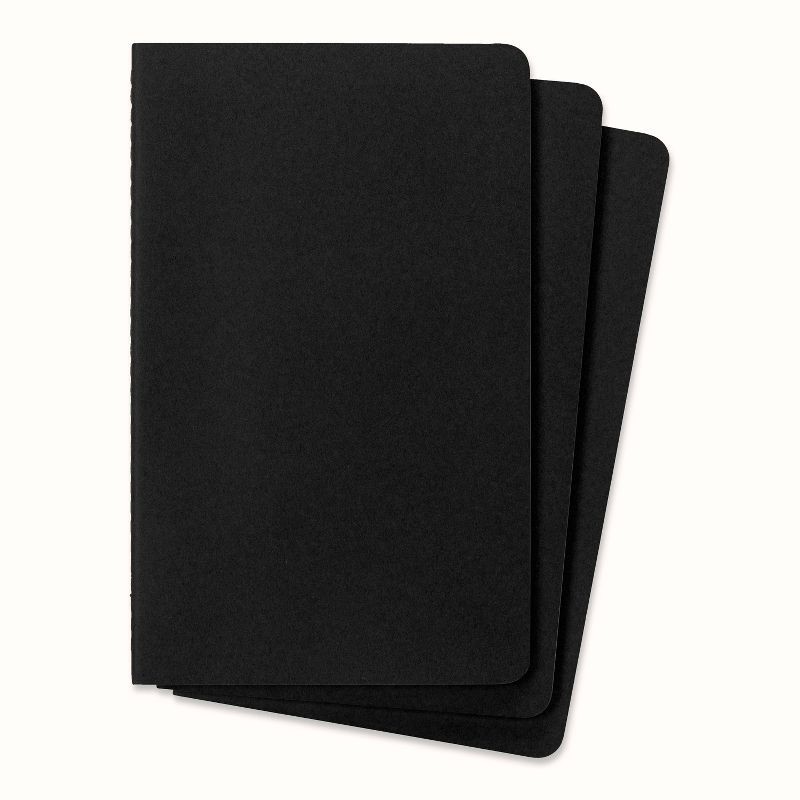 slide 2 of 6, Moleskine Solid Blank Journal 8.25" x 5" Black: Ruled Paper, Soft Cover, Pocket Size, 80 Pages,, 1 ct