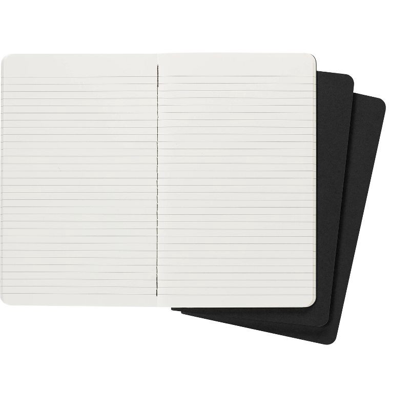 slide 4 of 6, Moleskine Solid Blank Journal 8.25" x 5" Black: Ruled Paper, Soft Cover, Pocket Size, 80 Pages,, 1 ct