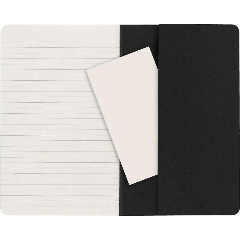 slide 6 of 6, Moleskine Solid Blank Journal 8.25" x 5" Black: Ruled Paper, Soft Cover, Pocket Size, 80 Pages,, 1 ct