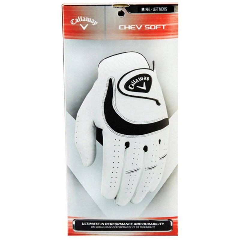 slide 4 of 4, Callaway Chev Soft Golf Glove - M: Microfiber, Left-Handed, Hook & Loop Closure, 1 ct
