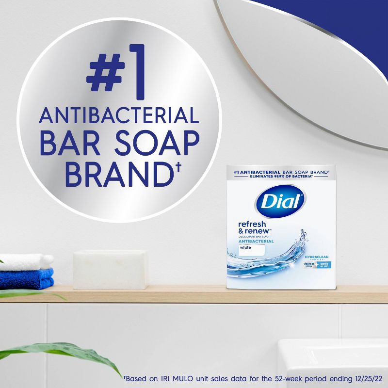 slide 5 of 8, Dial Clean and Refresh White Bar Soap - 12pk - 4oz each, 12 ct; 4 oz