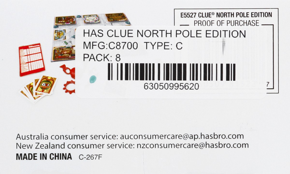 slide 5 of 6, Hasbro North Pole Edition Clue Game, 1 ct