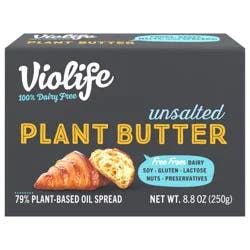 Violife Plant Butter Unsalted, Non-Dairy Vegan, 8.8 oz Paper Brick (Refrigerated)