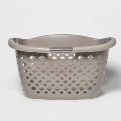 1.8 Hip Hugger Bushel Laundry Basket Gray - Room Essentials