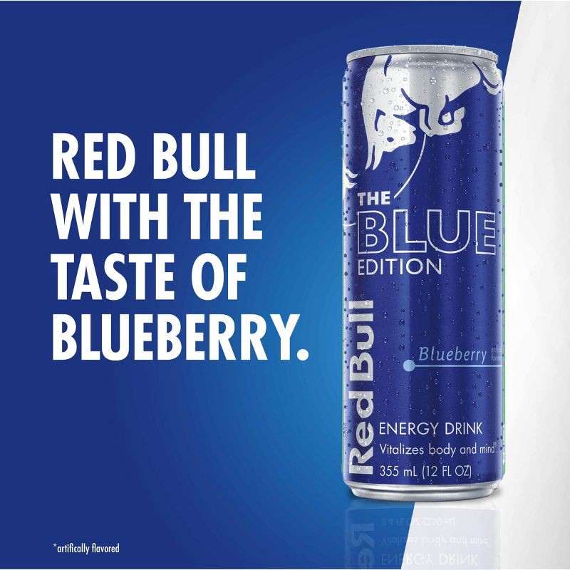 slide 2 of 10, Red Bull Blue Edition Blueberry Energy Drink - 12 fl oz Can, 12 fl oz