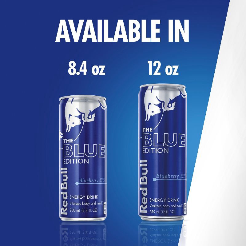 slide 6 of 10, Red Bull Blue Edition Blueberry Energy Drink - 12 fl oz Can, 12 fl oz