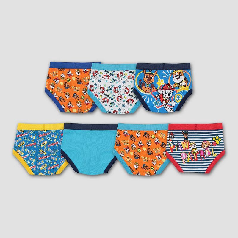 slide 2 of 3, Toddler Boys' 7pk PAW Patrol Classic Briefs - 4T: Nickelodeon Cotton Underwear Set, 7 ct