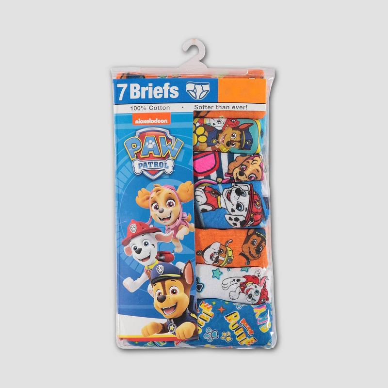 slide 3 of 3, Toddler Boys' 7pk PAW Patrol Classic Briefs - 4T: Nickelodeon Cotton Underwear Set, 7 ct