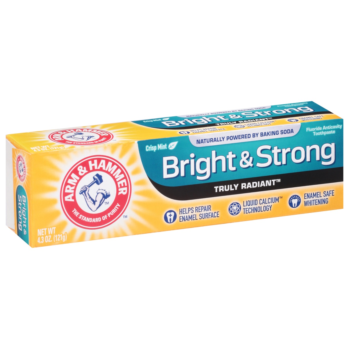 slide 2 of 10, ARM & HAMMER Fresh Mint Truly Radiant Fluoride Anticavity Toothpaste, 4.3 oz