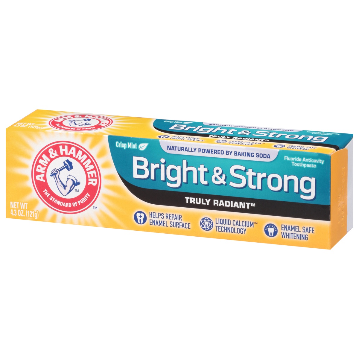 slide 3 of 10, ARM & HAMMER Fresh Mint Truly Radiant Fluoride Anticavity Toothpaste, 4.3 oz