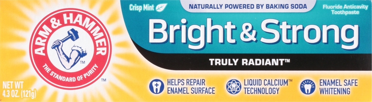 slide 8 of 10, ARM & HAMMER Fresh Mint Truly Radiant Fluoride Anticavity Toothpaste, 4.3 oz