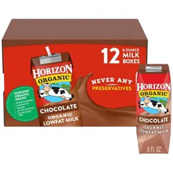 Horizon Organic 1% Lowfat UHT Chocolate Milk - 12ct/8 fl oz Boxes